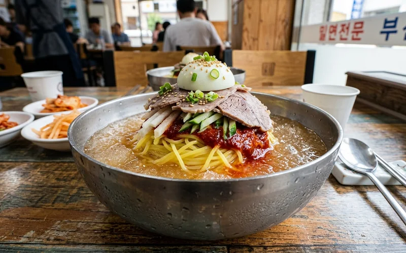 부산 구포 국수 & 밀면 - 살얼음 동동 띄운 시원한 육수에 쫄깃한 면발의 밀면